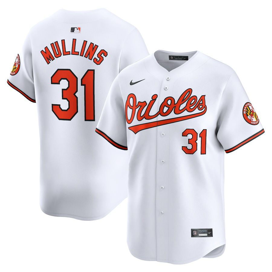 Men Baltimore Orioles 31 Cedric Mullins Nike White Home Limited Player MLB Jersey